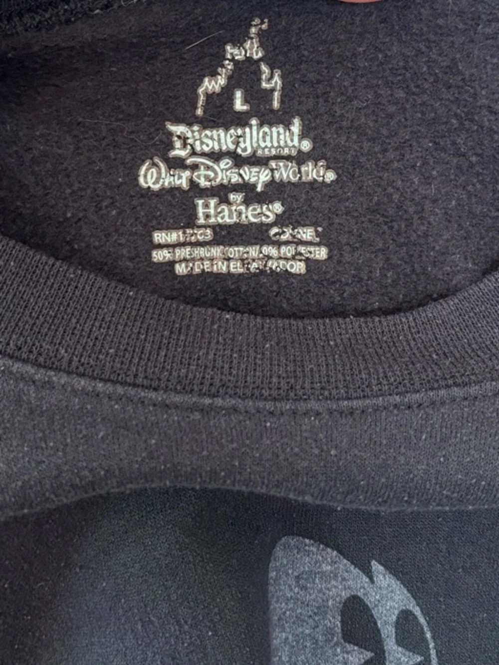 Hanes Black Disneyland Resort Crewneck Sweatshirt -540sku